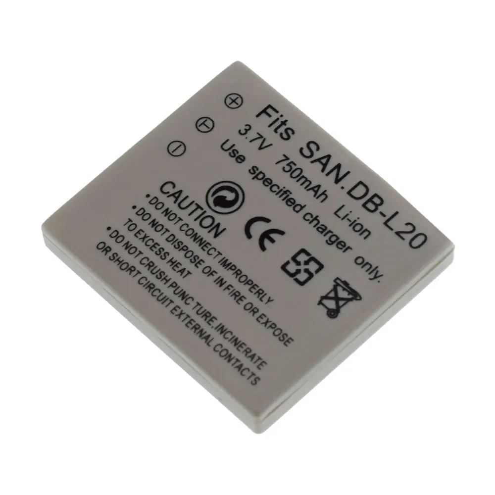 4x Батарея DB-L20 L20A L20AU для Sanyo Xacti цифровых фотоаппаратов и видеокамер VPC CA6OR CA65 CA8 CA9 CG6
