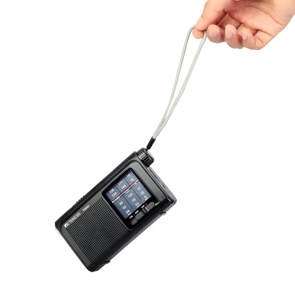 Retekess TR605 портативный 3 диапазона FM/MW/SW FM беспроводной приемник радио антенна аварийный фонарик
