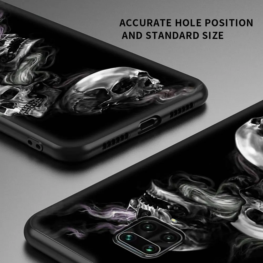 grim reaper skull case for xiaomi redmi note 10 9 11pro 9s 8 7 8t 9t soft back phone cover 9a 9c 8a 7a k40 silicone funda shell free global shipping