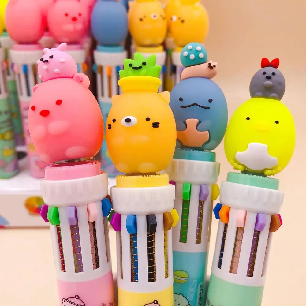 

36 pcs/lot Kawaii Sumikko Gurashi 10 Colors Ballpoint Pen Cartoon ball pens School Office writing Supplies Stationery Gift