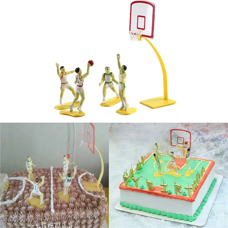 

1 Набор, баскетбольная команда, игровая сцена, спортивное украшение для торта, торт на день рождения, «сделай сам», инструменты для торта, дет...
