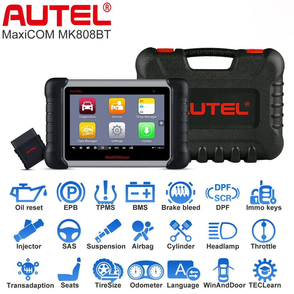 Autel MaxiCOM MK808 BT OBD2 автомобильный диагностический инструмент Автомобильный сканер