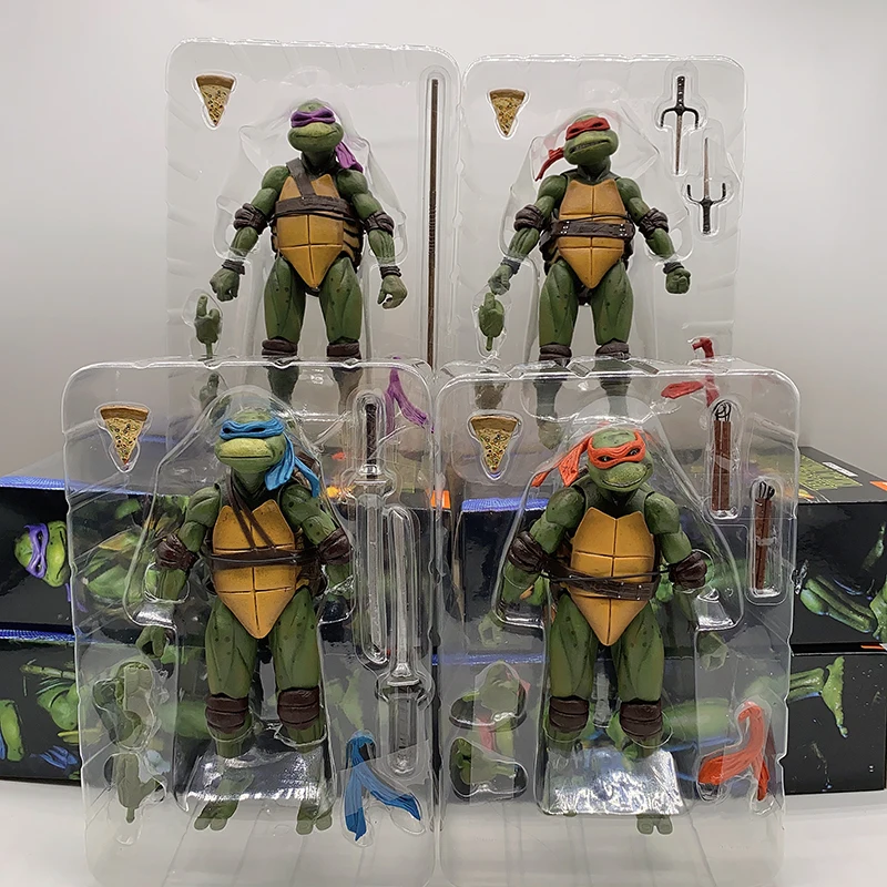 

NECA Turtles Classic Movie Film 1990's Leonardo Figure Raphael Michelangelo Donatello Action Figure Collectable Model Toys Doll