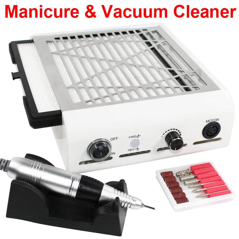 60 Вт 2 в 1 электрическая дрель для ногтей маникюрный пылевой вентилятор пылесос