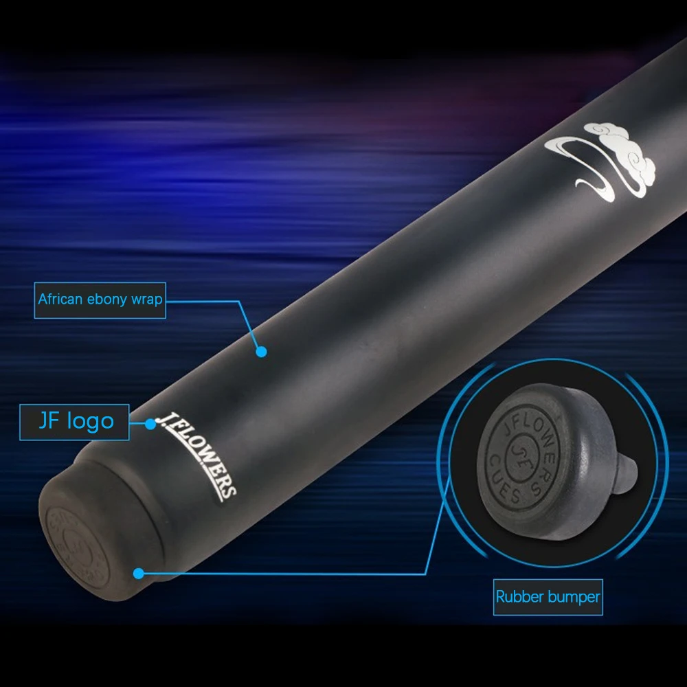 J-flowers Billiard Snooker One Piece Cue Stick Carbon Fiber Shaft Black Technology With Extension | Спорт и развлечения