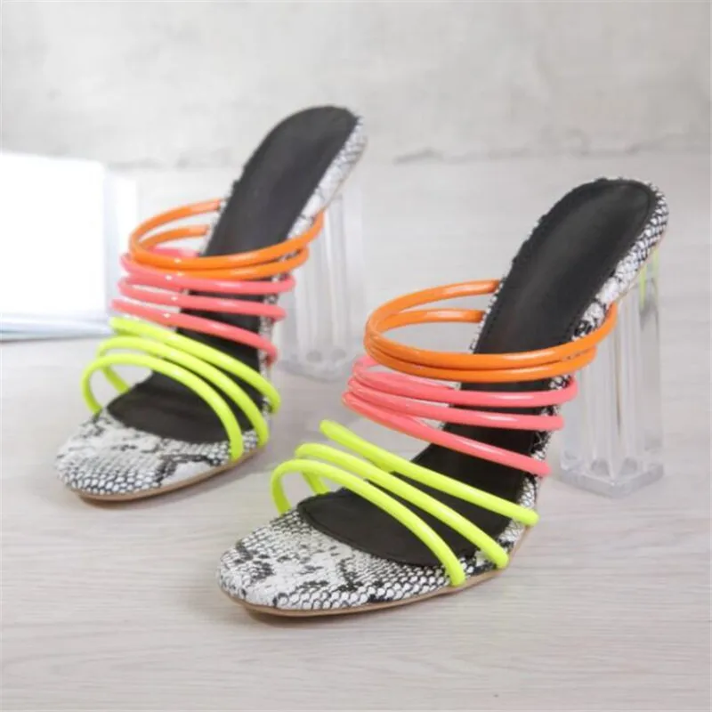 

2021 new ladies sandals drag super sexy women shoes fashion show high quality 11 cm thick heel 4-10-11