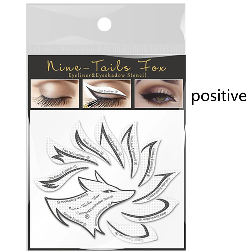 Нетканая подводка для глаз блестящая инструмент бровей теней шаблон макияжа