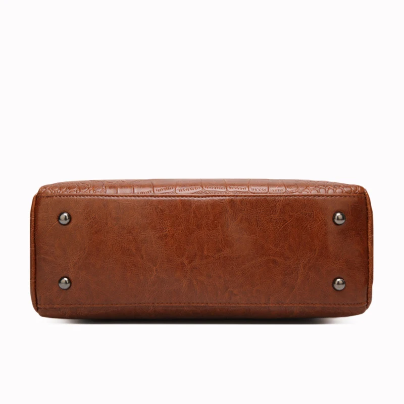 Business Bag For Women Office Luxury Handbag Vintage Waterproof Leather Briefcase Women Shoulder Bags Brand Tote Bag sac a main