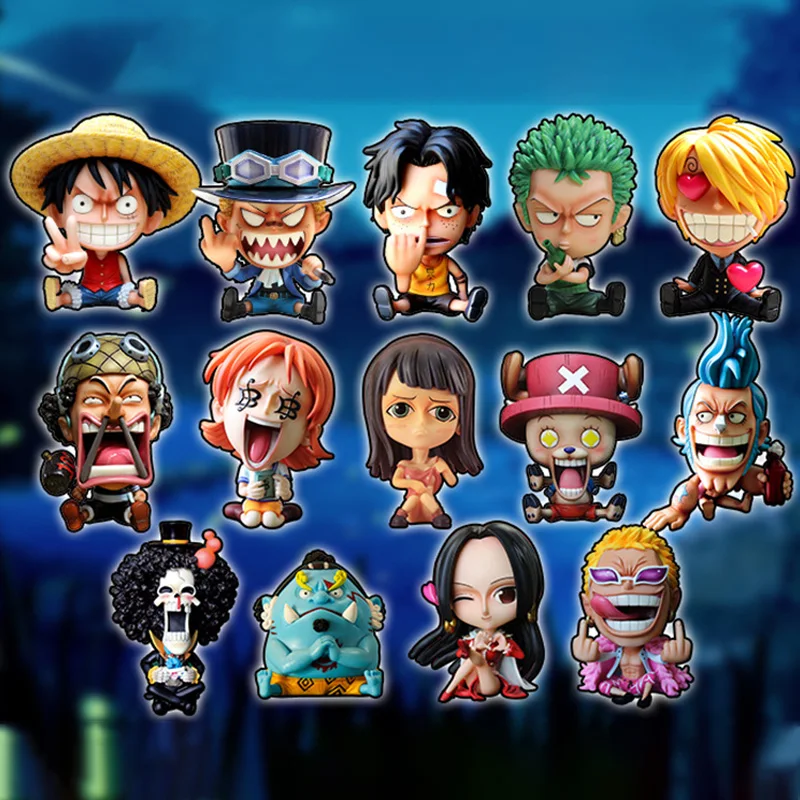 

Лидер продаж, японская аниме-Фигурка «сделай сам», Kawaii Gk, соломенная шляпа, пираты, уверенная в себе Луффи, коснитесь носа, Ace, аниме-фигурка, П...