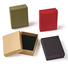 Картонная коробка для драгоценностей, с губкой, прямоугольная, многоцветная, 12 шт.