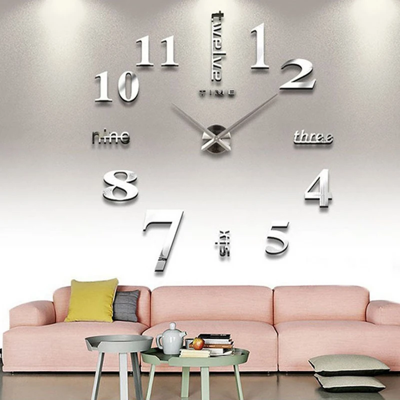 DIY креативные модные декоративные акриловые настенные часы простые и стильные