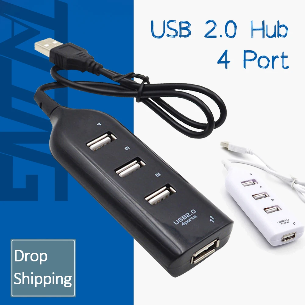 

TATING usb-хаб 4 порта Универсальный USB 2,0 с кабелем высокоскоростной мини концентратор розетка шаблон разветвитель кабель адаптер для ноутбука ...