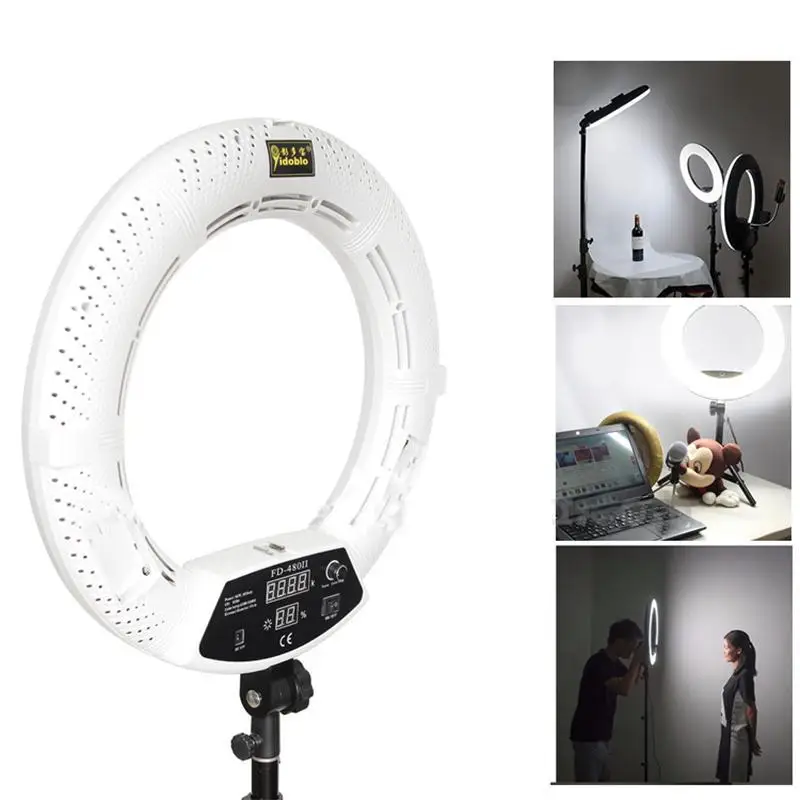 

studio led light ring light lamp Yidoblo FD-480II Ring Light LED camera light video Single Lamp 96W 5500K selfie light