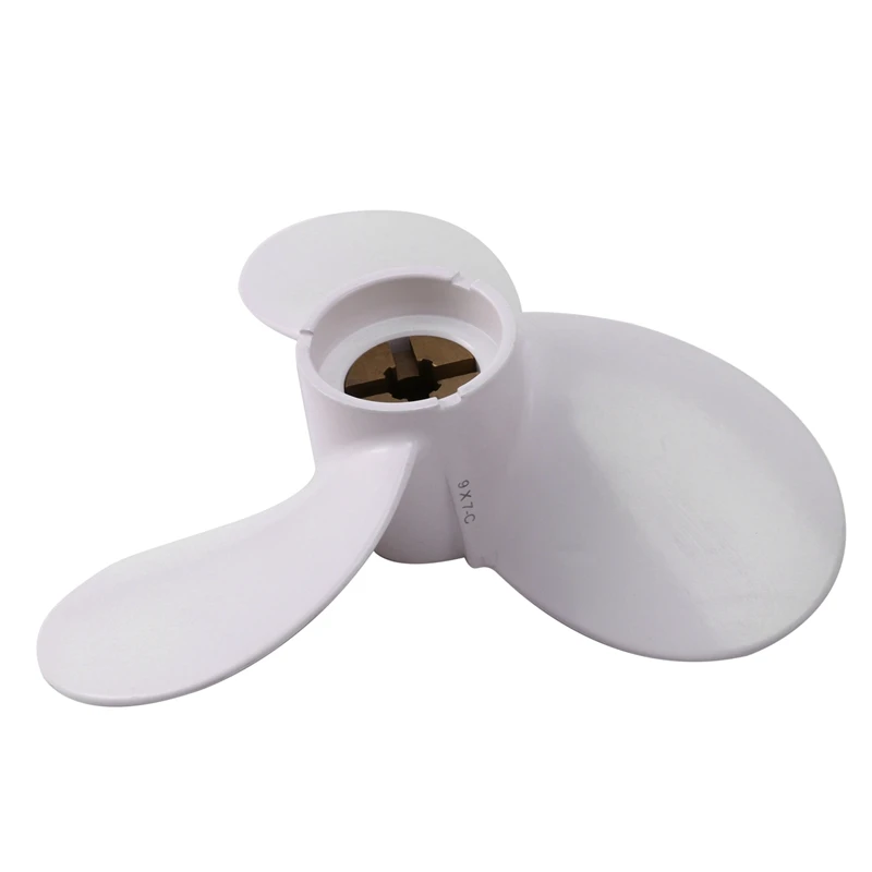 

663-45947-02-EL Aluminum Boat Outboard Propeller 11 5/8 11 G for Yamaha 40-55 HP 13 Tooth Spine & Thru Hub Exhaust