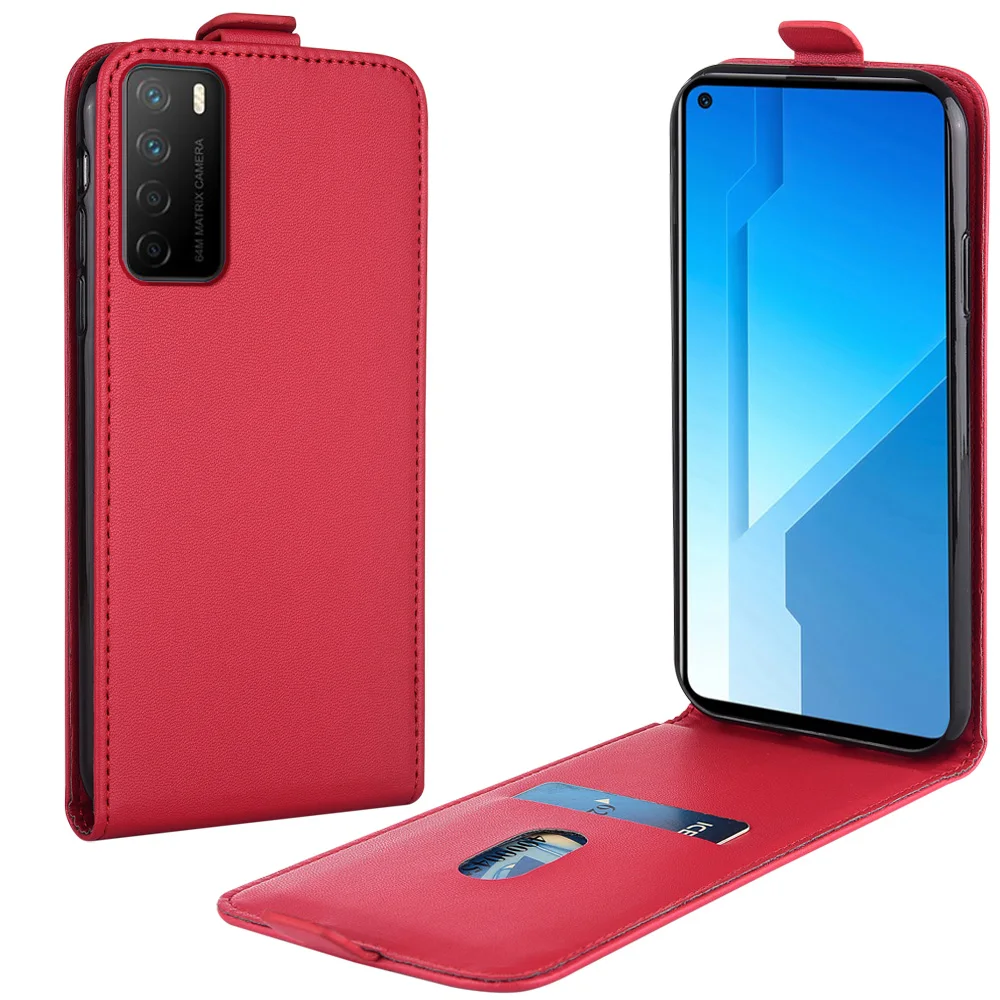 Flip Up and Down Leather Case for Huawei Honor Play 4 ASK-AL00x Vertical Cover Play4 Phone Bag | Мобильные телефоны и
