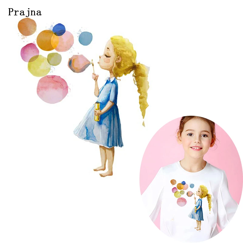 Термотрансферная наклейка для одежды Prajna с принтом сделай сам мультяшная