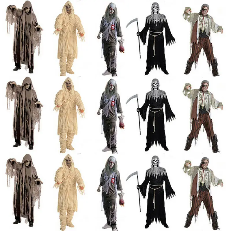 Мужской костюм моряка-зомби на Хэллоуин для косплея страшная вечеринка ужасный