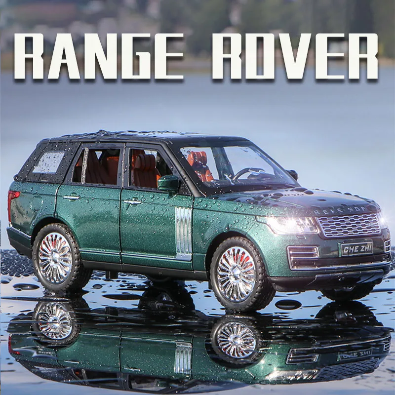 

1/24 Land Rover Range Rover SUV Diecast Alloy Luxury Car Model Sound and light Pull Back Car For Children Toys Collection Gift