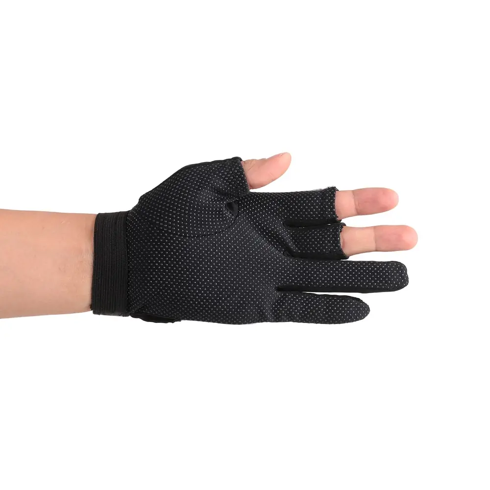 1 Pair 3 Fingerless Fishing Gloves Breathable Quick Drying Anti-slip Outdoor Sports Cycling Camping Running | Спорт и развлечения