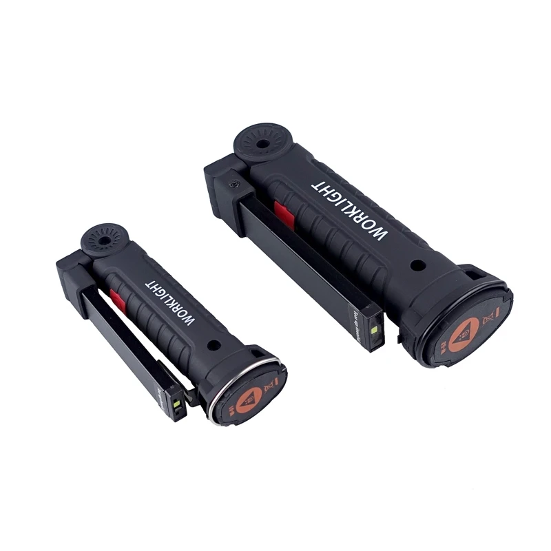 

COB LED Work Light USB LED Light 360 degreeRotate 5 Lighting Mode+Magnetic Base+ Hook Inspection Work Light 2Pc(L+S)