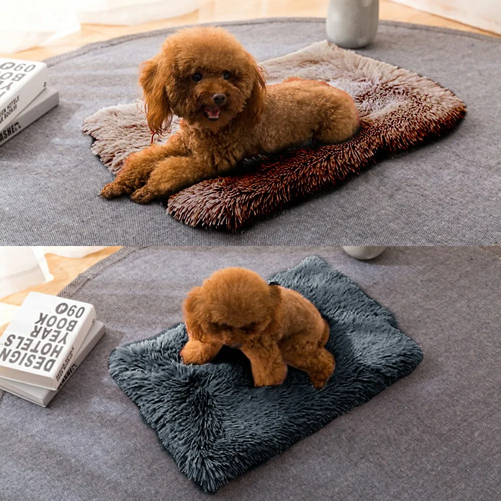 

Dog Bed Mat Soft Dogs Cat Sleeping Blanket Kennel Warm Long Plush Pet Mats Cover Thicken Cushion for Small Medium Large Dogs