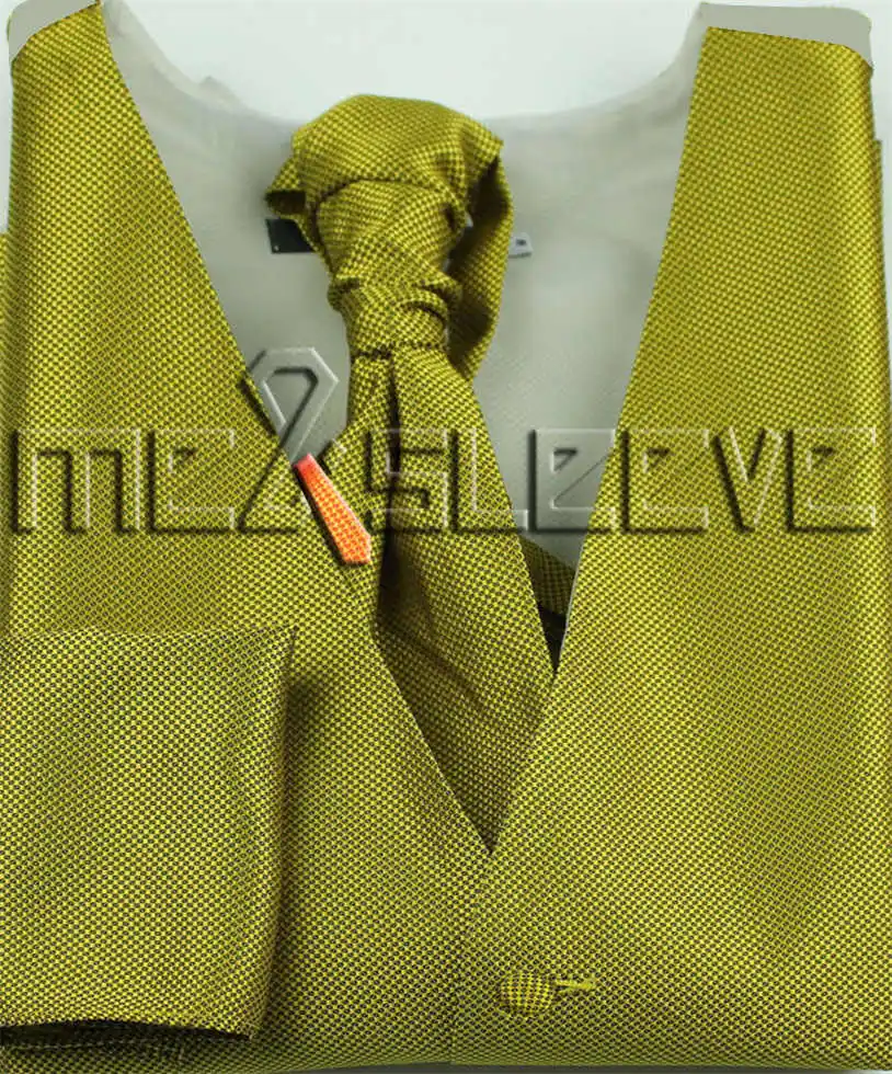 Микрофибра дешевле смокинг жилет набор - Цвет: yellow