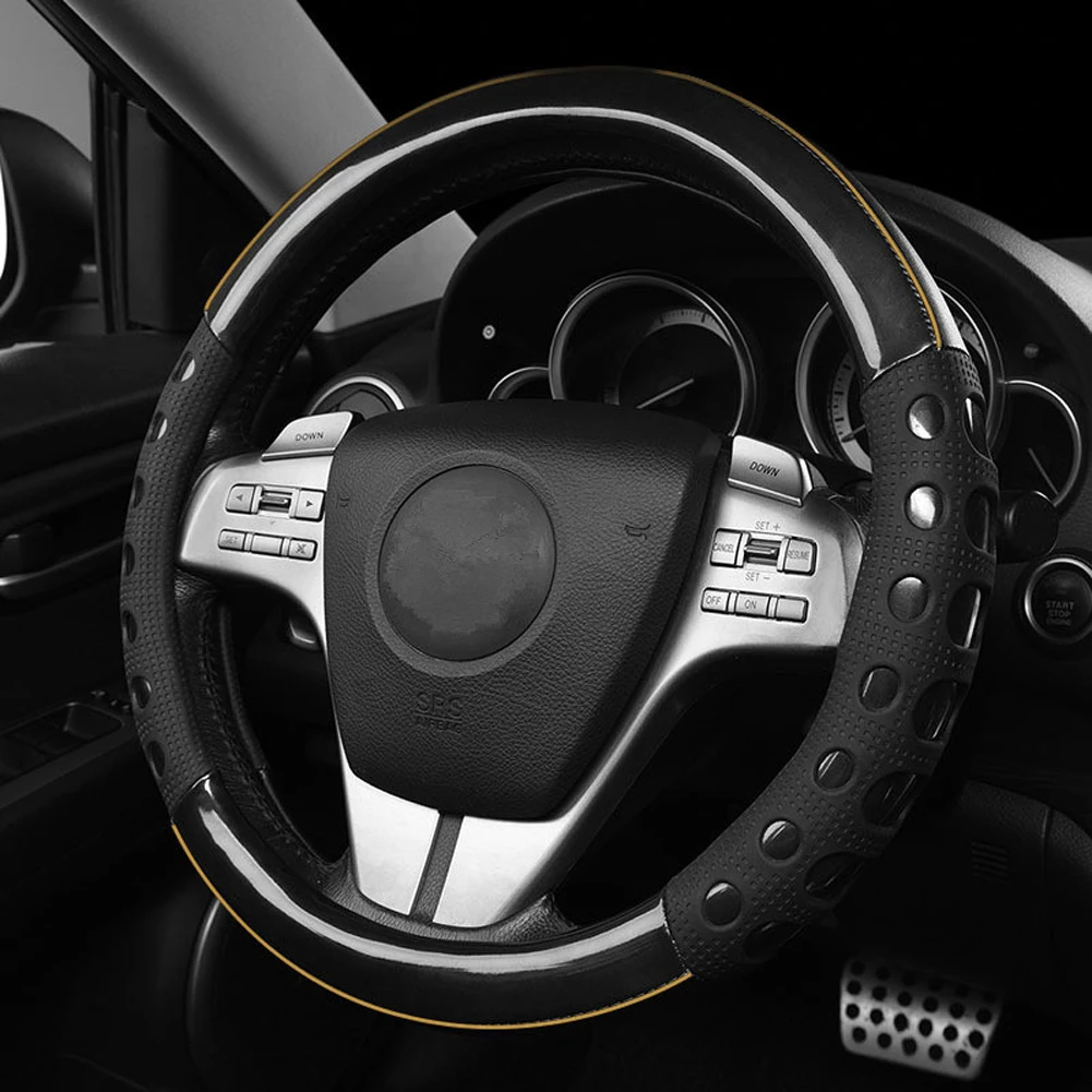 Ослепительный цвет Модный чехол для руля автомобиля фиолетовый зеленый красный