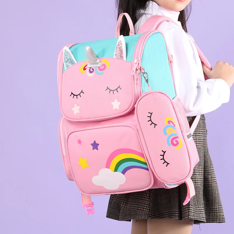 Girls' School Backpack 1 Grade Children School Bags for girls Mochila Unicorn Backpack Kids Book Bag Princess Primary Schoolbags