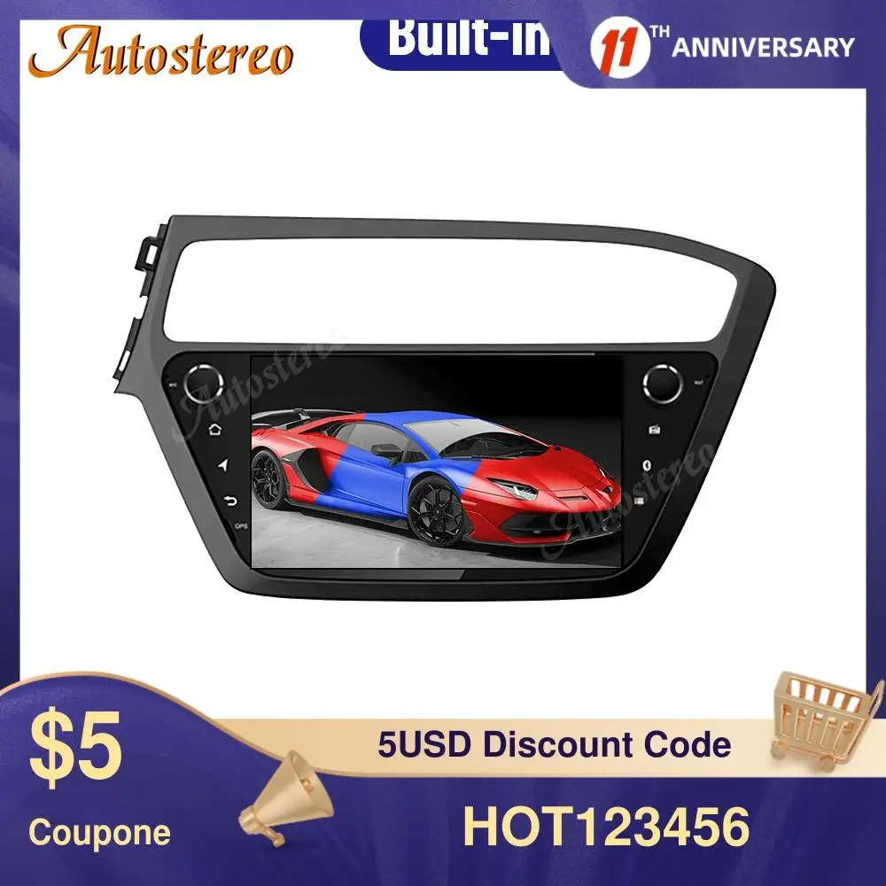 

For Hyundai I20 2018+ Android 10.0 DSP Car GPS Navigation Car Multimedia Player Stereo Player No DVD Radio Screen Audio