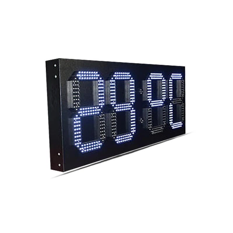 

[Hong hao] cost effective rainproof 12 inch 7-segment single white 88.88 format wall clock LED display digital screen signboard