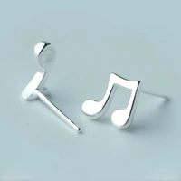 lantao store musical note asymmetric silver plated earrings exquisite and small sweet beauty earrings 2021 fashion jewelry gifts