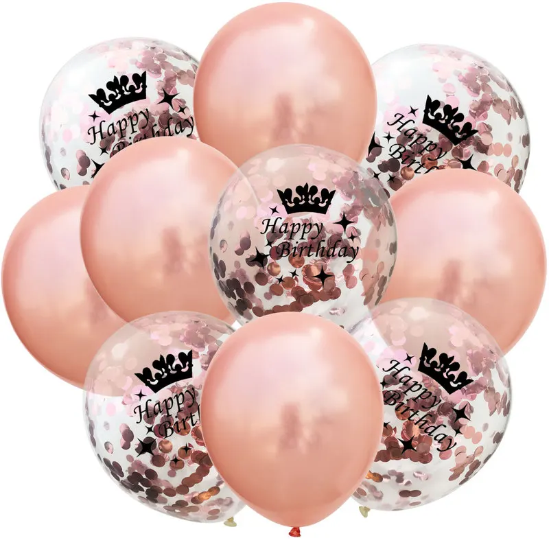 Набор латексных шаров 12 дюймов с конфетти смешанный набор из 10 шт для взрослых 18 30