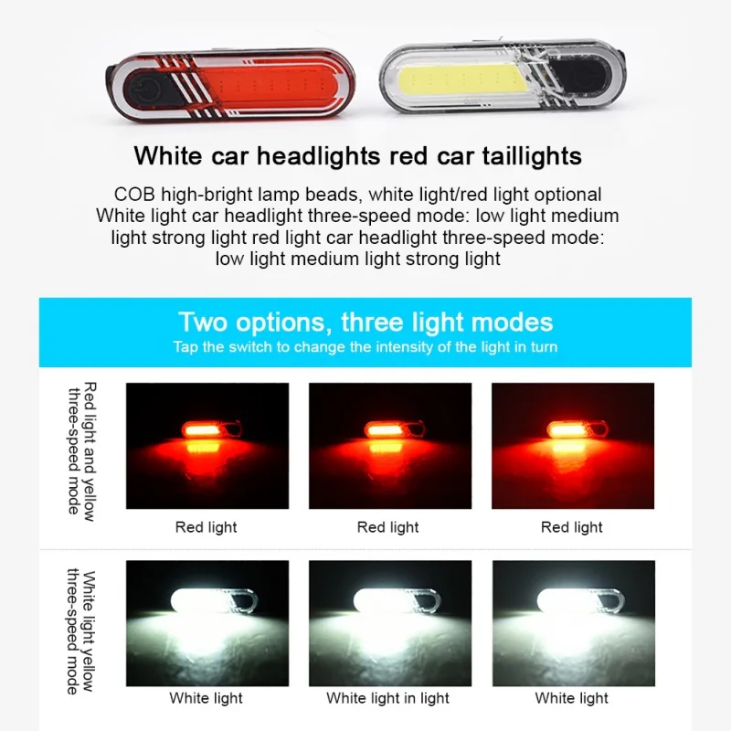 

Bike Taillight Waterproof Riding Rear light USB Rechargeable Mountain Bike Cycling Light Tail-lamp Bicycle Helmet Light 2021