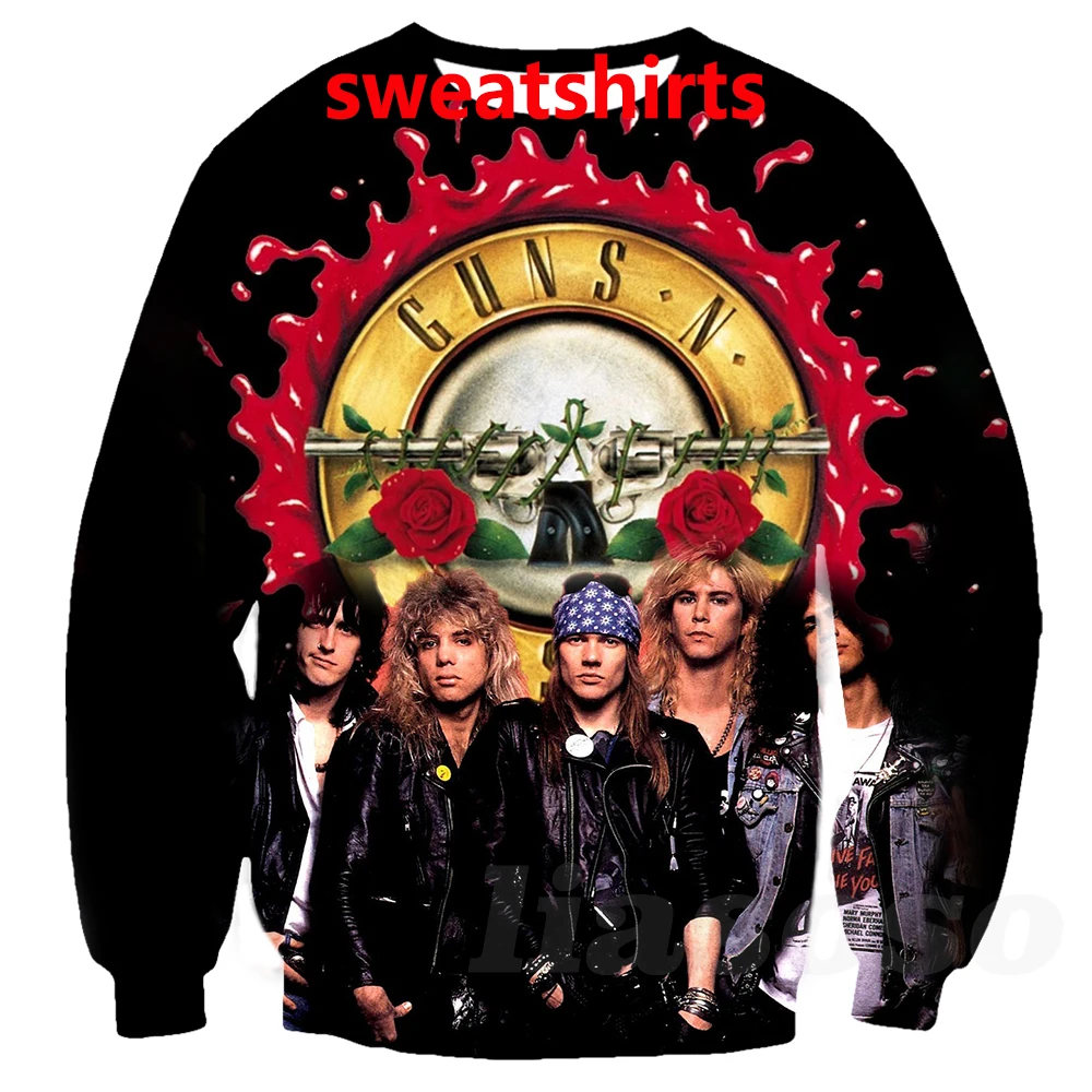 Guns N Roses 3d печать футболки/Толстовка/толстовка/брюки модные мужские веселое Harajuku