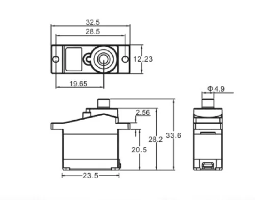 K-power-Servo Digital DMM016, 3KG, engranaje de Metal, MINI Micro, para helic&oacute;ptero y avi&oacute;n teledirigido-3