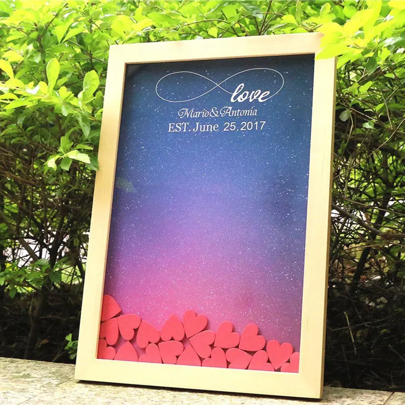 Индивидуальная Свадебная Гостевая книга с именем на заказ гостевая шкатулка