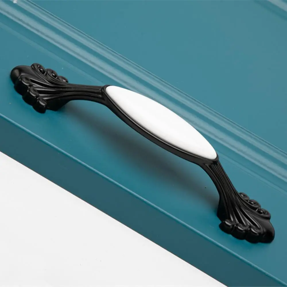 Черно белая керамическая ручка европейская Современная Минималистичная дверная