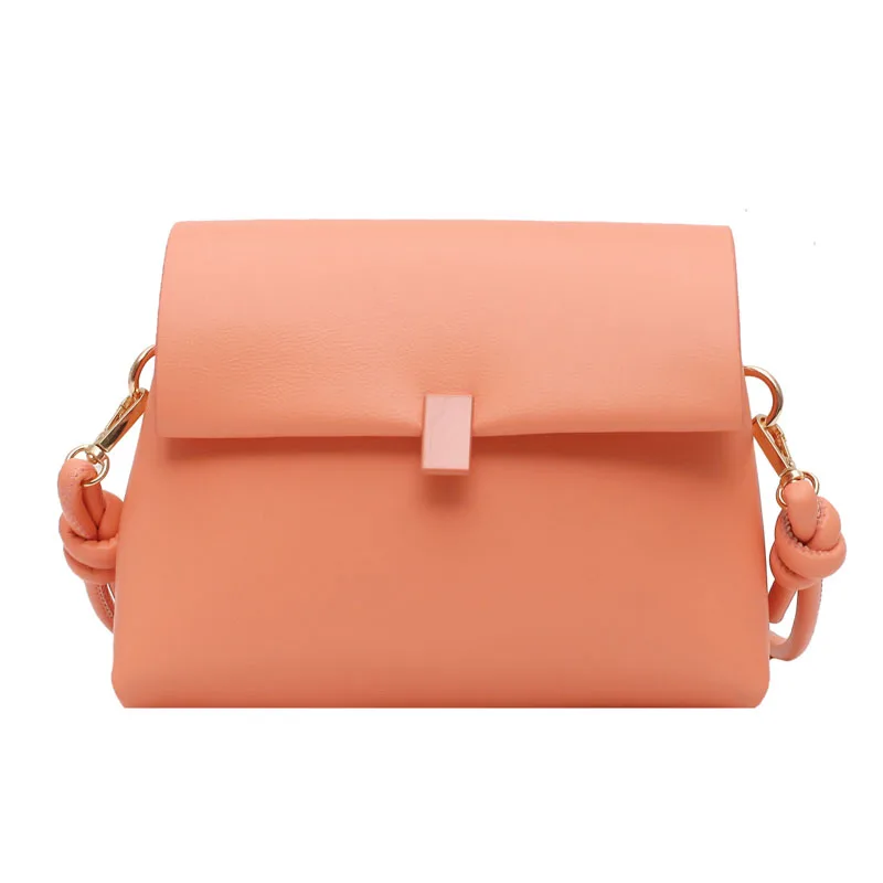 

Women Crossbody Bags Simple Flap Shoulder Bags For Women Solid Color Messenger Bag 2021 Fashion Soft Leather Satchels
