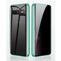 anti peeping case for samsung galaxy s10s10 360 full protection double sided tempered glass magnetic adsorption case