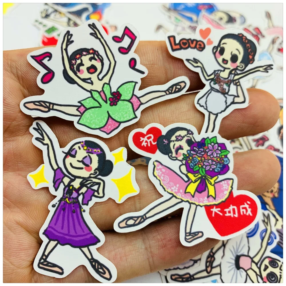 38 шт./компл. мультяшная счастливая балерина наклейка сделай сам Скрапбукинг