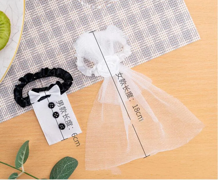 2 шт./лот свадебное платье для жениха покрывало винных чашек вуаль галстук бабочка стеклянные бутылки цвета