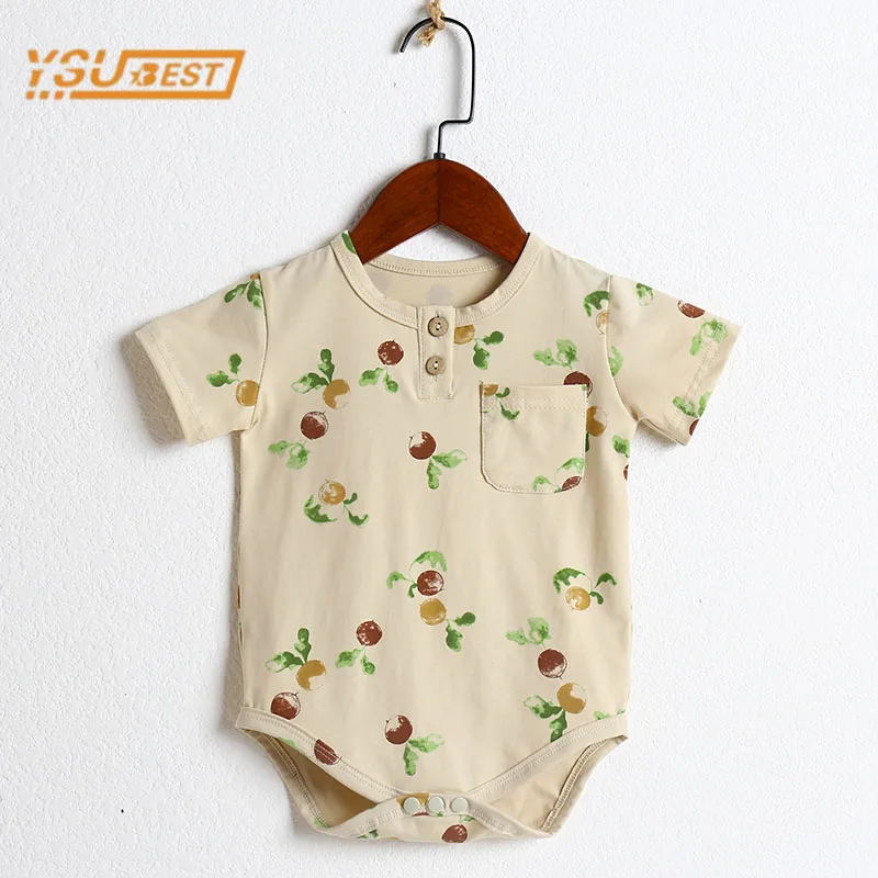 

Summer Newborn Baby Girls Boy Short Sleeve Printing Rompers Toddler Jumpsuit Infant Boy Girls Children Outfit Jumpsuit