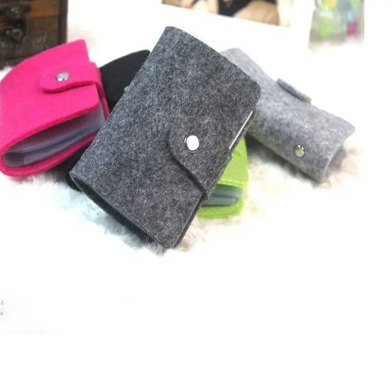 Мини 24-card Войлок мульти-тип карты ID кредитный держатель для карт флип бумажник