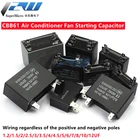 1 шт. CBB61 воздухокондиционер вентилятор конденсатор с алюминиевой крышкой, 1,21,522.533.544.55678 мкФ запускаемый конденсатор