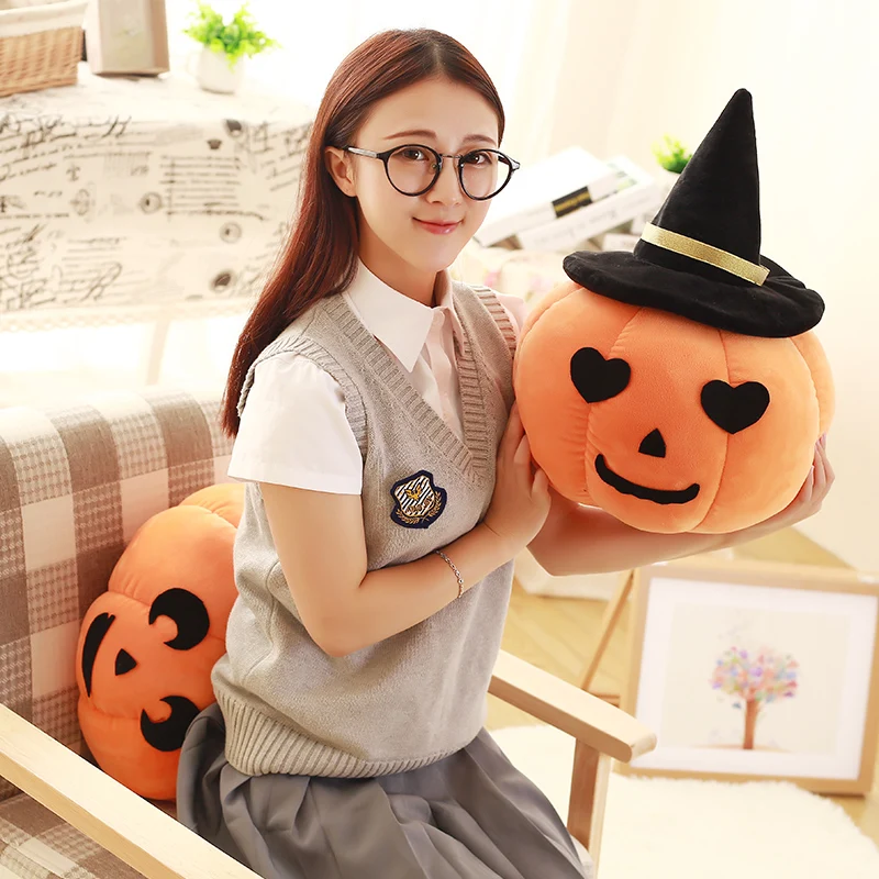 

Halloween pumpkin pillow doll plush toy devil Halloween doll cartoon pastoral holiday gift pumpkin pillow