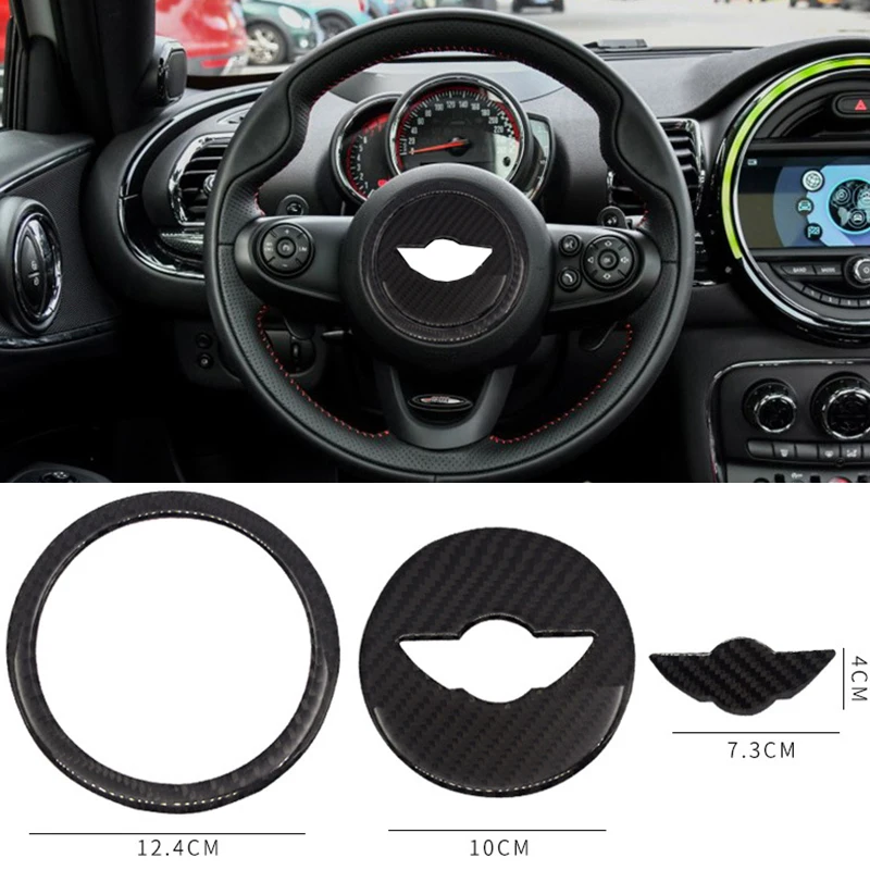 Наклейки на руль из углеродного волокна Накладка для Mini Cooper Clubman R55 R56 Countryman R60 Paceman