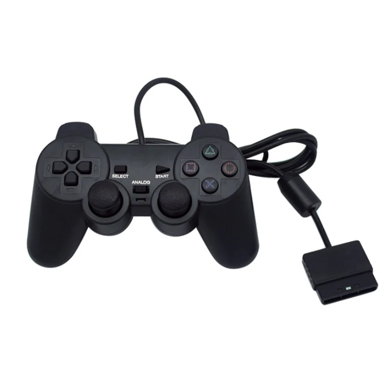Black Wired Controller 1.8M Double Shock Remote joystick Gamepad Joypad for PlayStation 2 PS2 K5 Practical Joysticks | Электроника