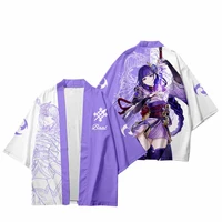 hot anime game genshin impact raiden shogun xiao klee cosplay 3d printed men women cloak harajuku kimono fashion girls boys tops