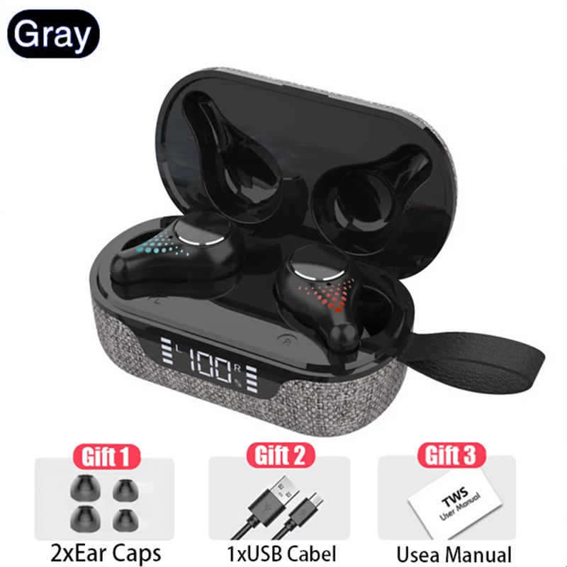

New T8 wireless Bluetooth Headset TWS Bluetooth 5.0 In-ear Sport Earphones IPX7 Waterproof Noise Canceling Bluetooth Headphones
