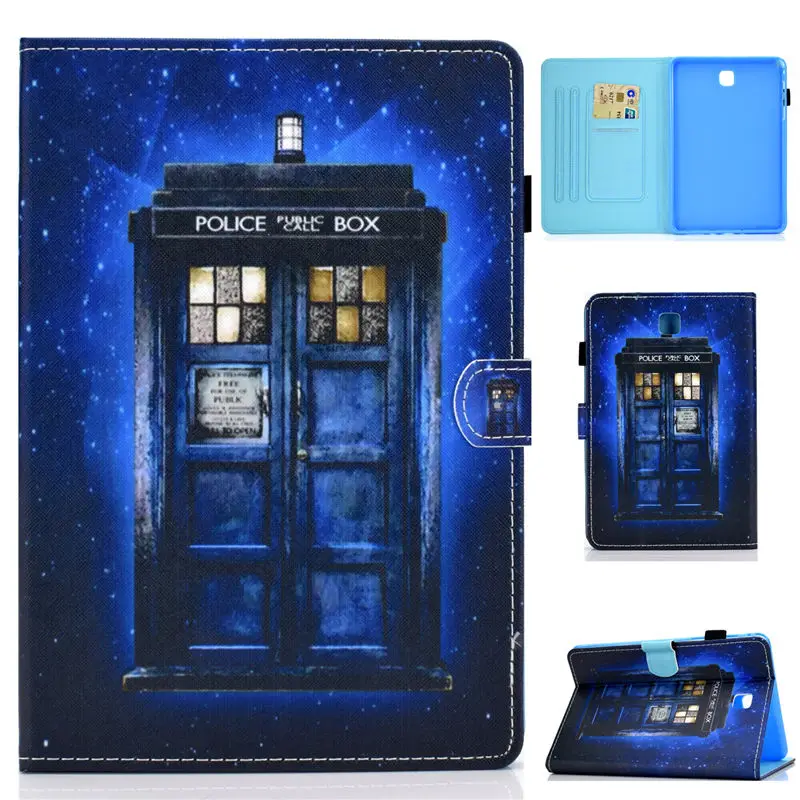 S041 SM-T355 чехол для Samsung Galaxy Tab A 8,0 SM-T350 T355 P350 Smart Cover Funda модный мультяшный Кот планшет PU кожаный чехол-подставка - Цвет: S041